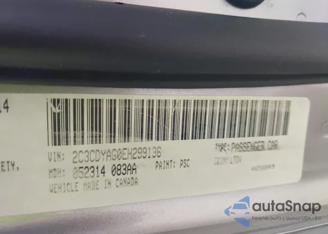 2014 Dodge Challenger Sxt из США, поврежденный, VIN 2C3CDYAG0EH299136